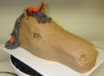 Sculpted horse head cake